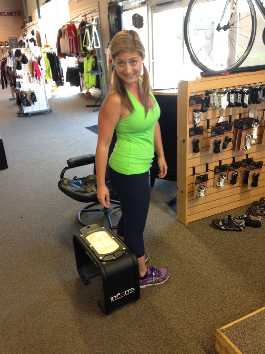 Neda at Reno Cycling and Fitness - Measuring for a Seat