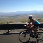 I guess it can be done! Here's a view from Kingsbury Grade... My best advice: just keep pedaling, even if it feels like you're not going anywhere. At some point, you'll look down and see how far you've come. It's pretty cool :)